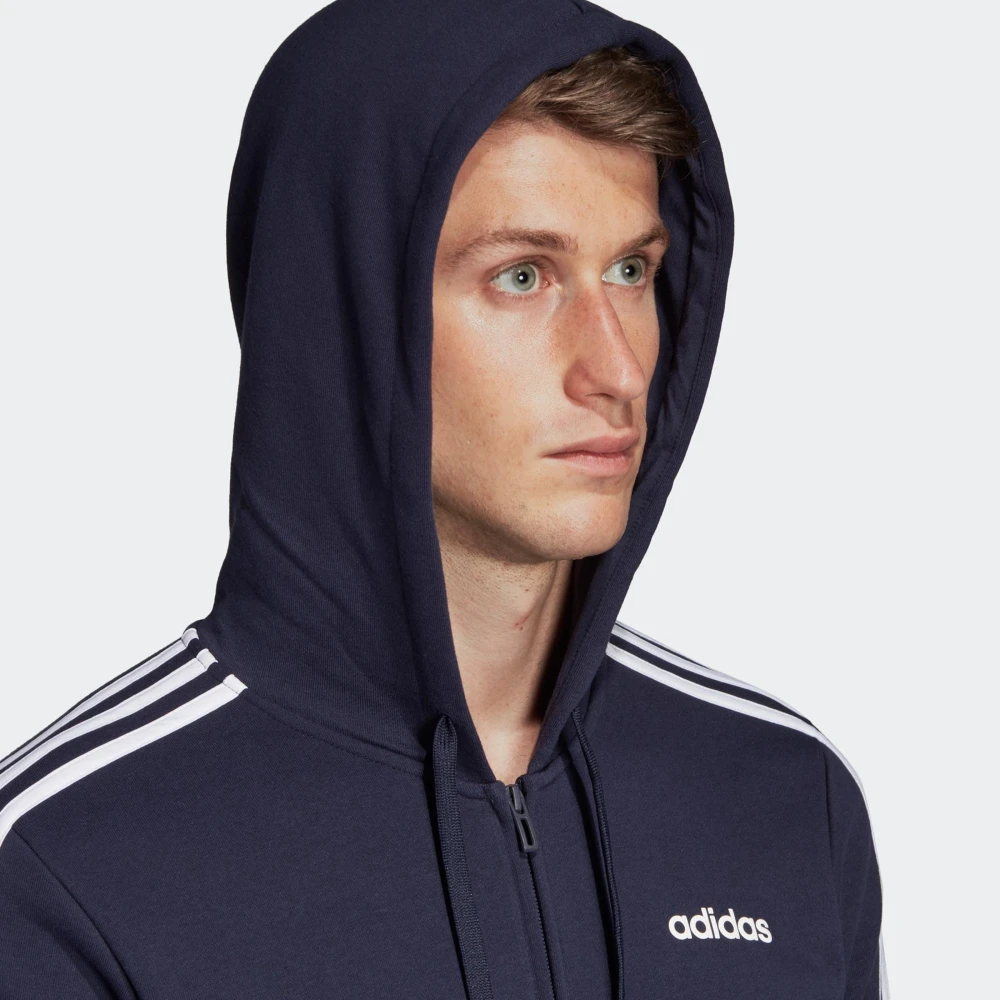 ESSENTIALS 3 STRIPES FULLZIP FRENCH TERRY