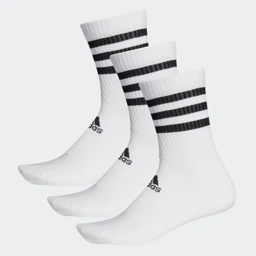 adidas 3-Stripes Cushioned Crew Socks White (DZ9346)