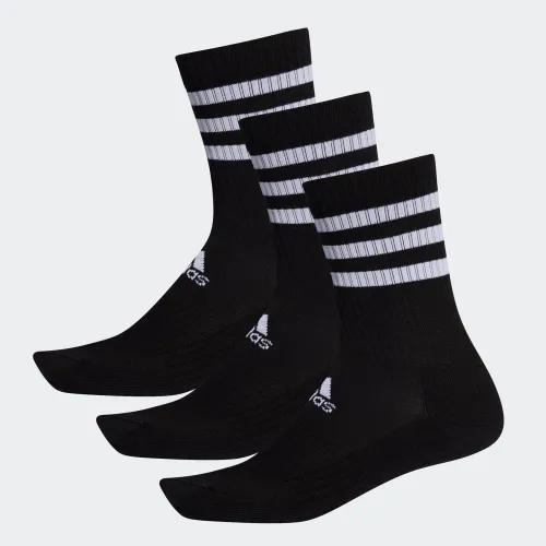 adidas 3-Stripes Cushioned Crew Socks Black (DZ9347)