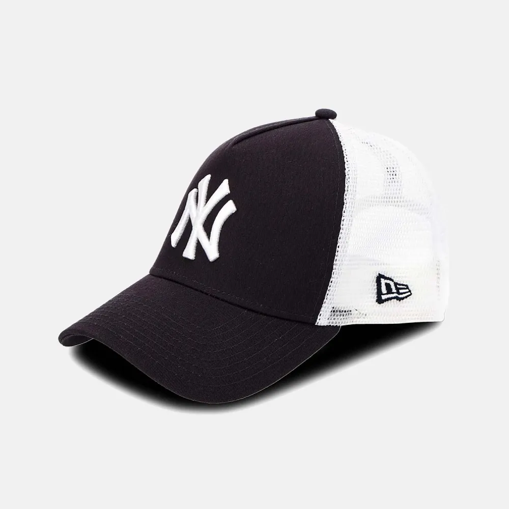 NEW YORK YANKEES CLEAN NAVY A-FRAME TRUCKER CAP