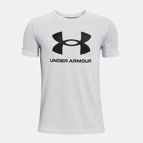 Under Armour Boy's Sportstyle Logo T-Shirt Grey (1363282-014)