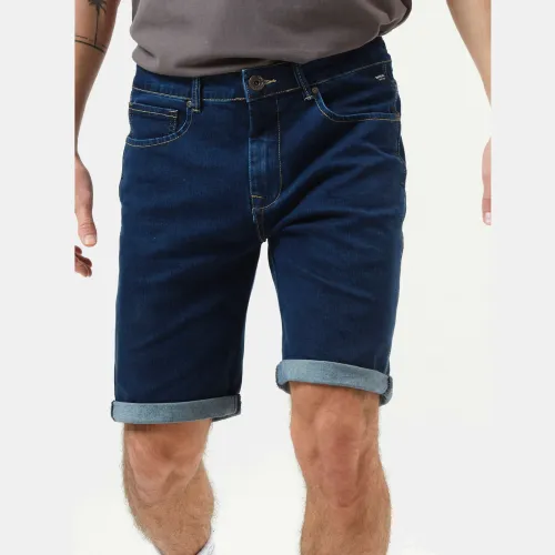 Basehit Stretched Denim Shorts (211.BM45.98-DARK BLUE)