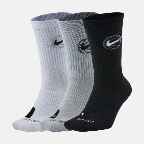 Nike Everyday Crew Basketball Socks (3 Pair) (DA2123-902)