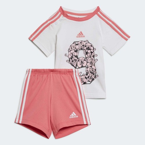 adidas Infants Lil 3-Stripes Sport Summer Set Pink (GM8968)