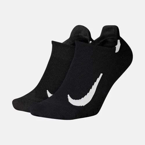 Nike Multiplier No-Show Running Socks 2Pairs Black (SX7554-010)