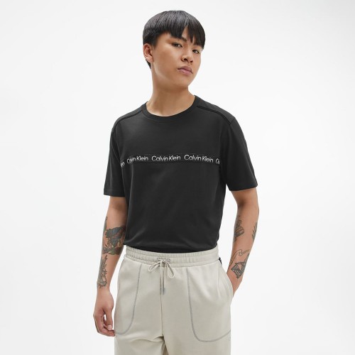 Calvin Klein Performance Logo Tape T-Shirt Black (00GMS2K115-BAE)