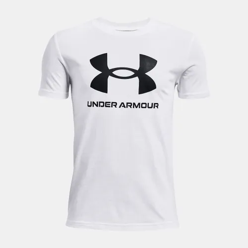 Under Armour Boy's Sportstyle Logo T-Shirt White (1363282-100)