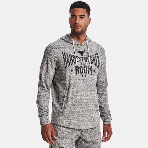 Under Armour Project Rock Terry Hoodie Grey (1370458-112)