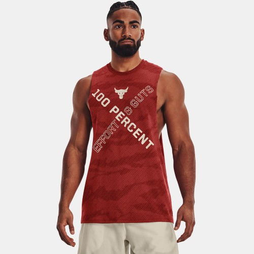 Under Armour Project Rock 100 Percent Tank Red (1370488-635)
