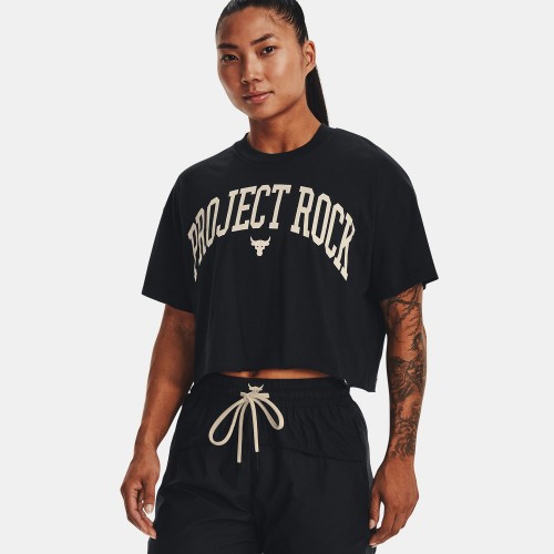 Under Armour Project Rock Cropped T-Shirt Black (1373594-001)