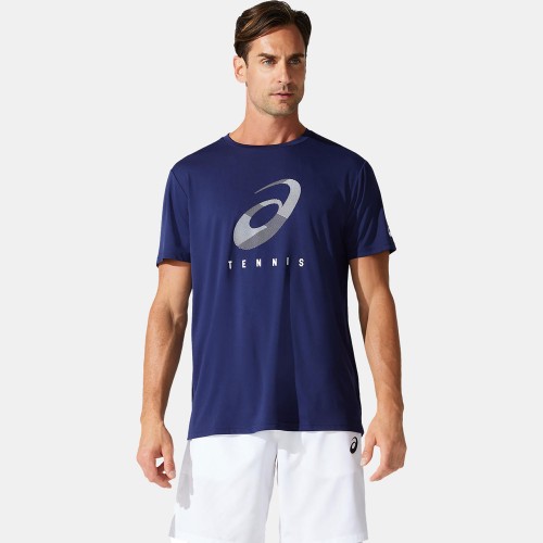 Asics Court Spiral Tennis T-Shirt Blue (2041A148-400)