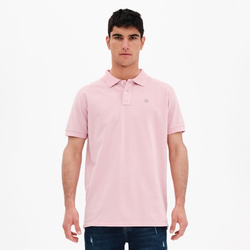 Basehit Men's Short Sleeve Polo Shirt (221.BM35.68GD-DUSTY ROSE)