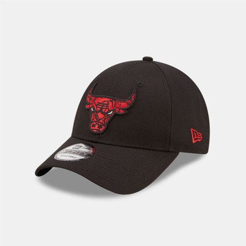 New Era Chicago Bulls NBA Marble Infill Black 9FORTY Strapback Cap (60284844)