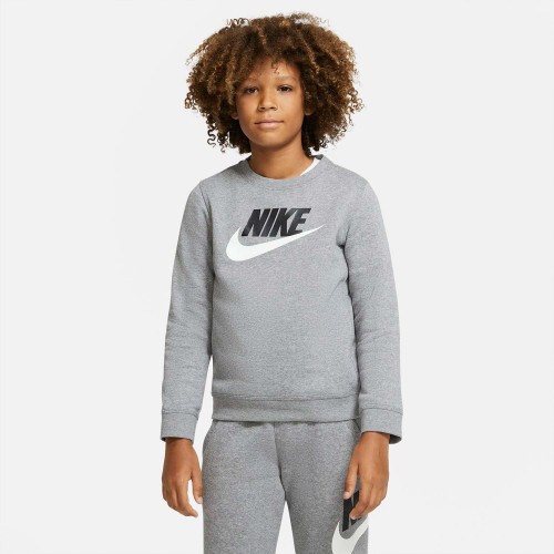 Nike Sportswear Club Fleece Kids Crew Sweatshirt Grey (CV9297-092)