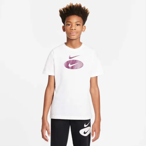 Nike Sportswear Boys' T-Shirt White (DO1808-100)