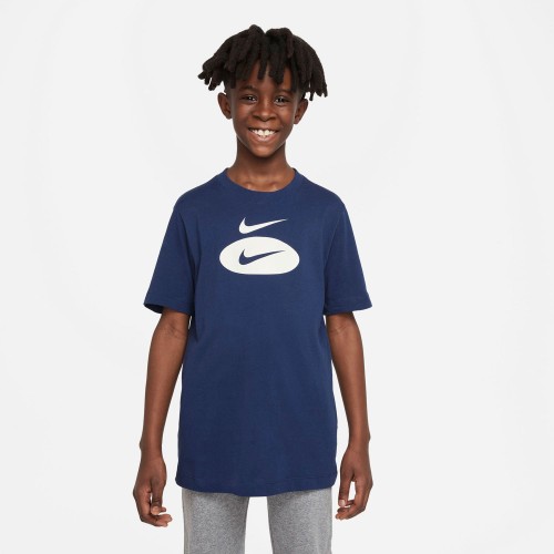 Nike Sportswear Boys' T-Shirt Blue (DO1808-410)