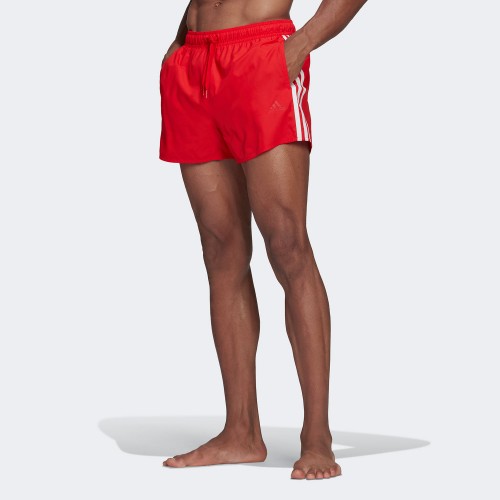 adidas Classic 3-Stripes Swim Shorts Red (HA0391)