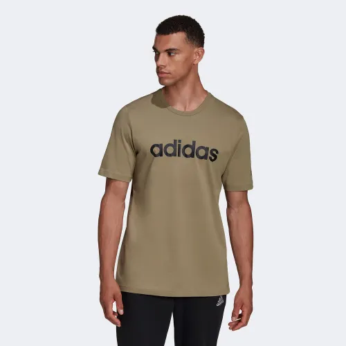 adidas Essentials Embroidered Linear Logo T-Shirt Khaki (HC4962)