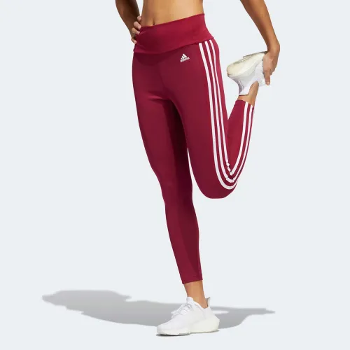 adidas Designed To Move 3-Stripes 7/8 Tights Burgundy (HD6837)
