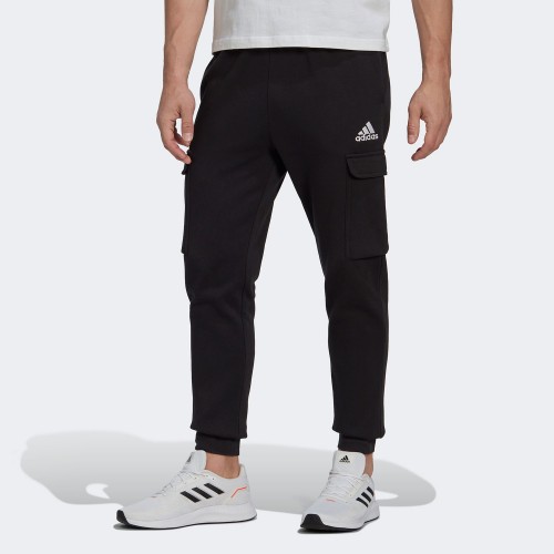 adidas Essentials Fleece Regular Tapered Cargo Pants Black (HL2226)