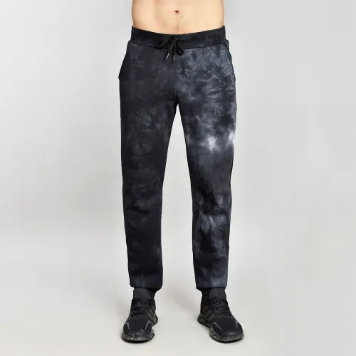 Target Power Tie Dye Cuffed Fleece Pants Black (M23/76054-10)