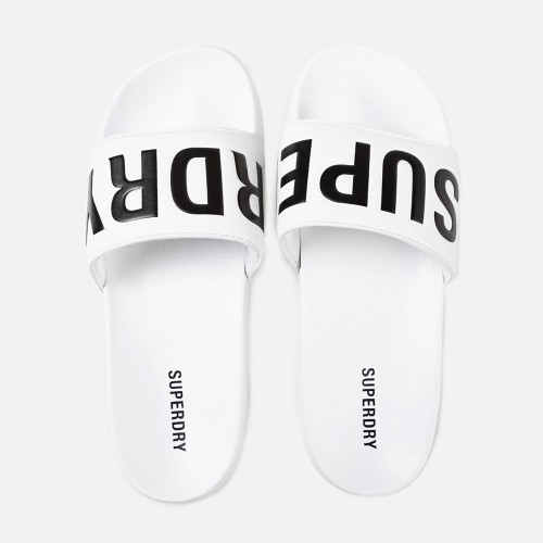 Superdry Code Core Pool Slides White (MF310199A-35C)
