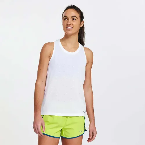 Saucony Stopwatch Running Singlet White (SAW800369-WH)