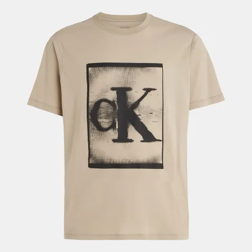 Calvin Klein Performance Print Logo T-Shirt Beige (00GMS3K113-5G4)