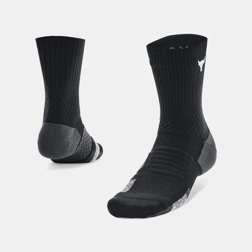 Under Armour Project Rock ArmourDry Playmaker Mid-Crew Socks Black (1376230-001)