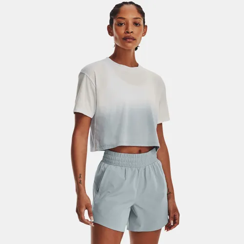 Under Armour Branded Dip Dye Cropped T-Shirt Grey (1376750-006)