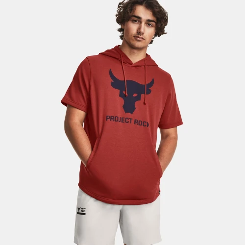 Under Armour Project Rock Terry Short Sleeve Hoodie Red (1377427-635)
