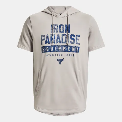 Under Armour Project Rock Terry Short Sleeve Hoodie Grey (1378018-289)