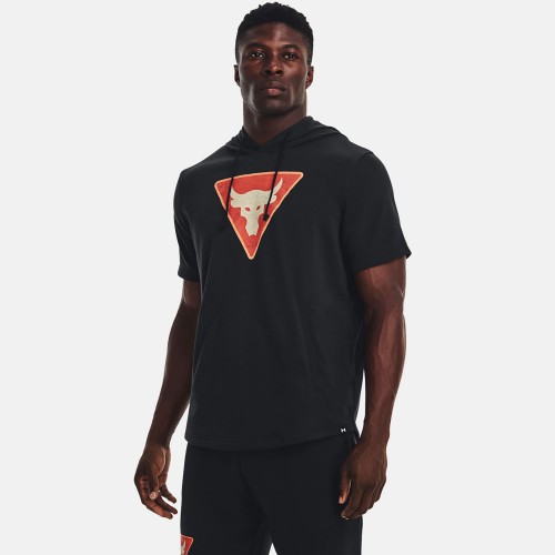 Under Armour Project Rock Terry Short Sleeve Hoodie Black (1378019-001)