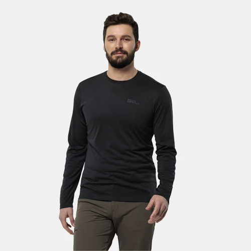 Jack Wolfskin Sky Thermal Long Sleeve Functional Shirt Black (1808682-6000)
