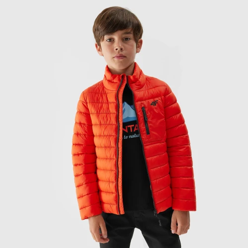 4F Boy's Synthetic-Fill Down Vest Jacket Orange (4FJAW23TDJAM220-70S)