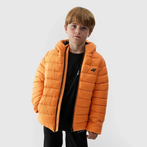 4F Boy's Synthetic-Fill Down Vest Jacket Orange (4FJAW23TDJAM273-70S)