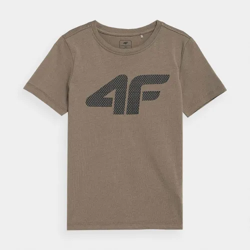 4F Boys' Logo Print T-shirt Brown (4FJSS23TTSHM293-83S)