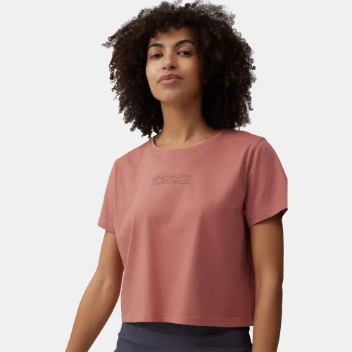 4F Women's Crop-Top Printed T-shirt Pink (4FSS23TTSHF333-64S)