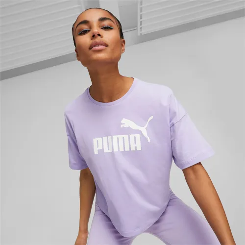 Puma Essentials Logo Cropped T-Shirt Purple (586866-70)
