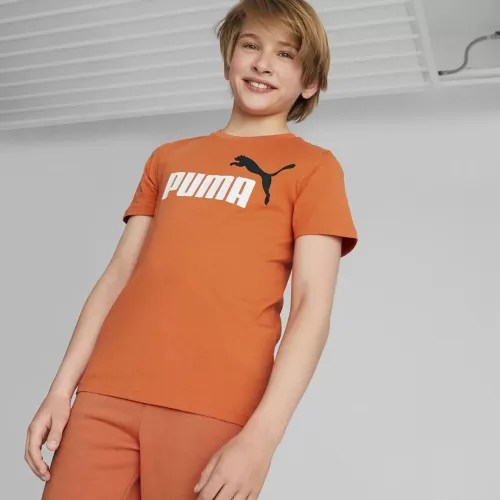Puma Essentials+ Two-Tone Logo T-Shirt Orange (586985-95)