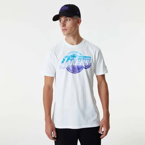 New Era NBA Sky Print LA Lakers T-Shirt White (60357105)