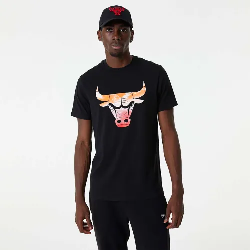 New Era NBA Sky Print Chicago Bulls T-Shirt Black (60357106)