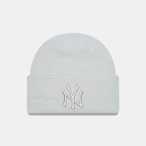New Era New York Yankees Wide Rib White Womens Cuff Knit Beanie Hat (60364199)