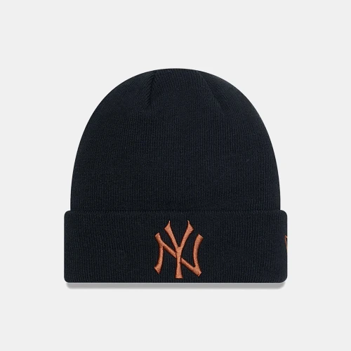 New Era New York Yankees League Essential Black Cuff Knit Beanie Hat (60364350)
