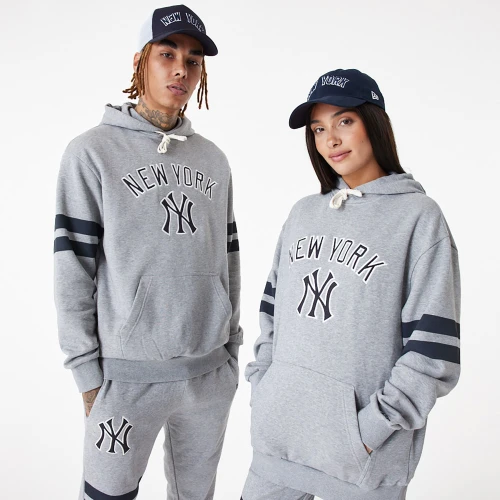 New Era MLB Lifestyle New York Yankees Oversized Hoodie Grey (60416316)