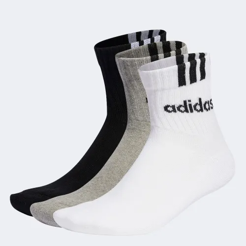 adidas 3-Stripes Linear Half-Crew Cushioned Socks Multi (IC1296)