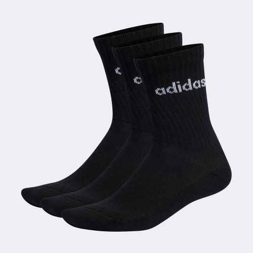 adidas Linear Crew Cushioned Socks 3 Pairs Black (IC1301)