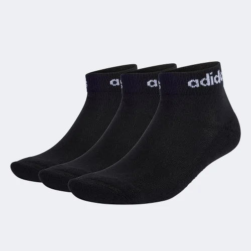 adidas Think Linear Ankle Socks 3 Pairs Black (IC1305)