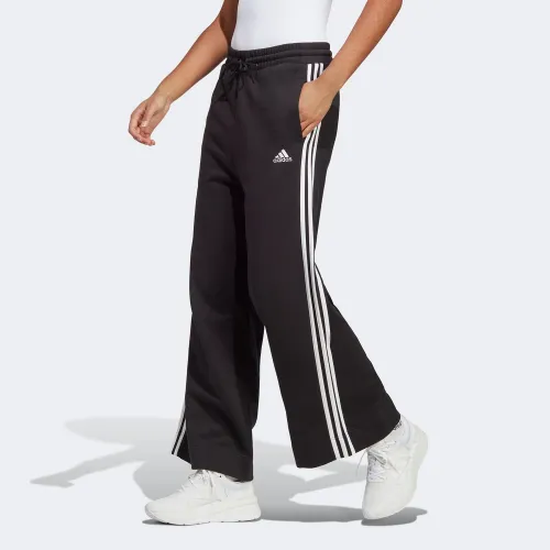 adidas Essentials 3-Stripes French Terry Wide Pants Black (IC8775)