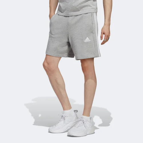adidas Essentials French Terry 3-Stripes Shorts Grey (IC9437)